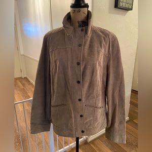 New Coldwater Creek Suede Leather  Jacket